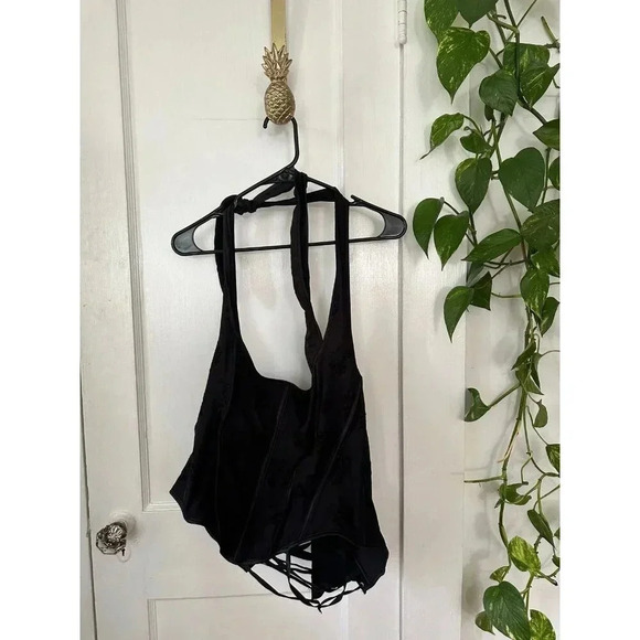 Women’s size 1x-large black corset top - Picture 1 of 8